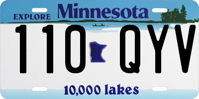 MN license plate 110QYV
