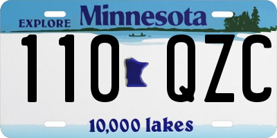 MN license plate 110QZC