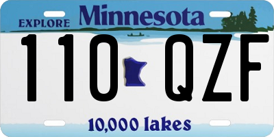 MN license plate 110QZF