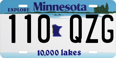 MN license plate 110QZG
