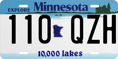 MN license plate 110QZH