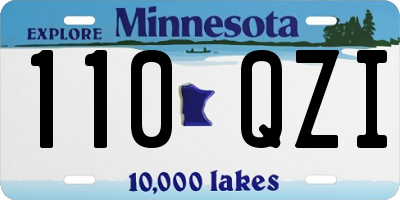 MN license plate 110QZI