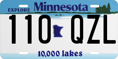 MN license plate 110QZL