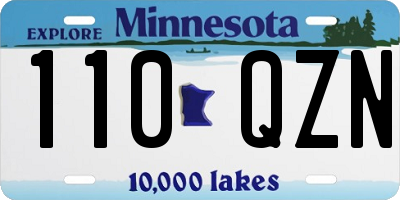 MN license plate 110QZN