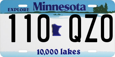MN license plate 110QZO