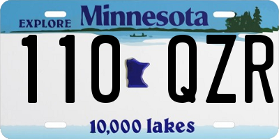 MN license plate 110QZR