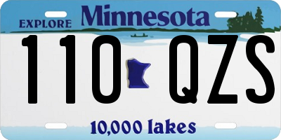 MN license plate 110QZS