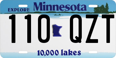 MN license plate 110QZT