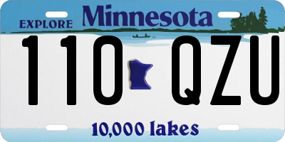MN license plate 110QZU