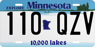 MN license plate 110QZV