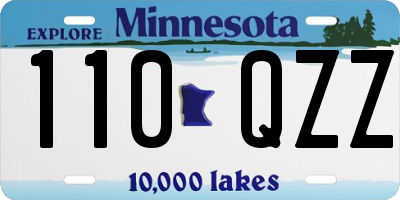 MN license plate 110QZZ