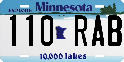 MN license plate 110RAB