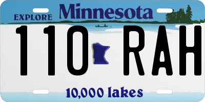 MN license plate 110RAH