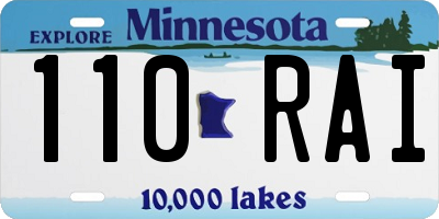MN license plate 110RAI