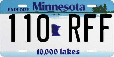 MN license plate 110RFF