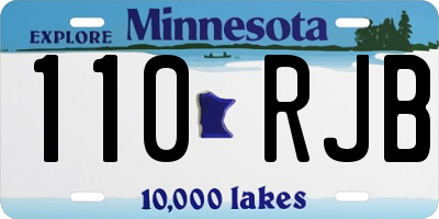 MN license plate 110RJB