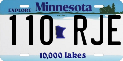 MN license plate 110RJE