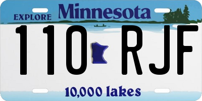 MN license plate 110RJF