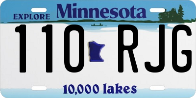 MN license plate 110RJG