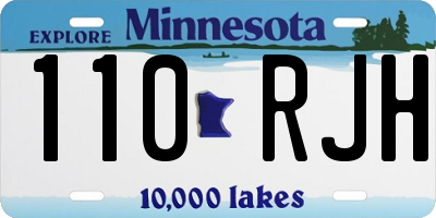 MN license plate 110RJH