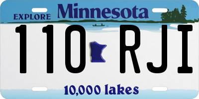 MN license plate 110RJI