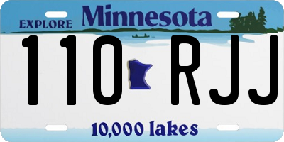 MN license plate 110RJJ