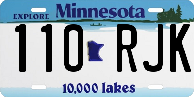 MN license plate 110RJK