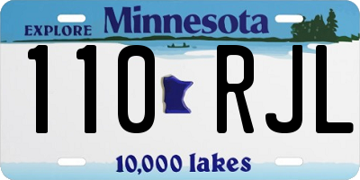 MN license plate 110RJL