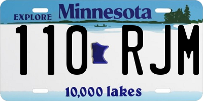MN license plate 110RJM