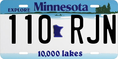 MN license plate 110RJN