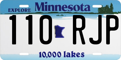 MN license plate 110RJP