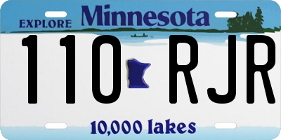 MN license plate 110RJR