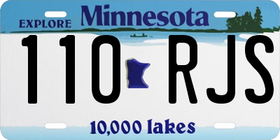 MN license plate 110RJS