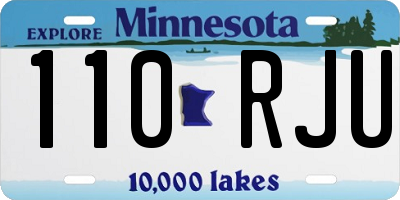 MN license plate 110RJU