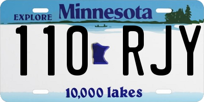 MN license plate 110RJY