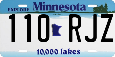 MN license plate 110RJZ