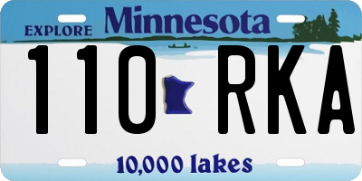 MN license plate 110RKA