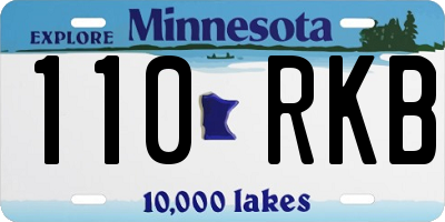 MN license plate 110RKB