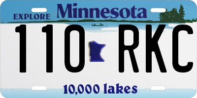 MN license plate 110RKC