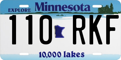 MN license plate 110RKF