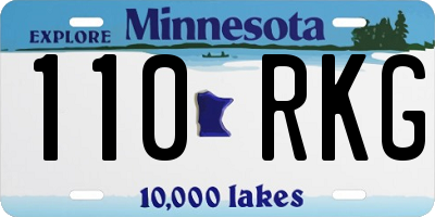 MN license plate 110RKG