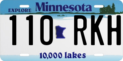 MN license plate 110RKH