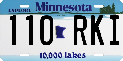 MN license plate 110RKI