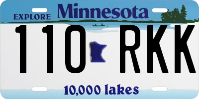 MN license plate 110RKK