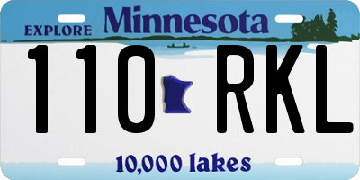 MN license plate 110RKL