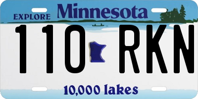 MN license plate 110RKN