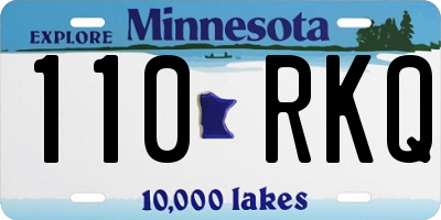 MN license plate 110RKQ