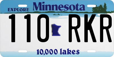 MN license plate 110RKR