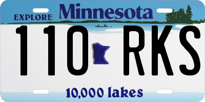 MN license plate 110RKS