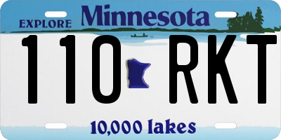 MN license plate 110RKT